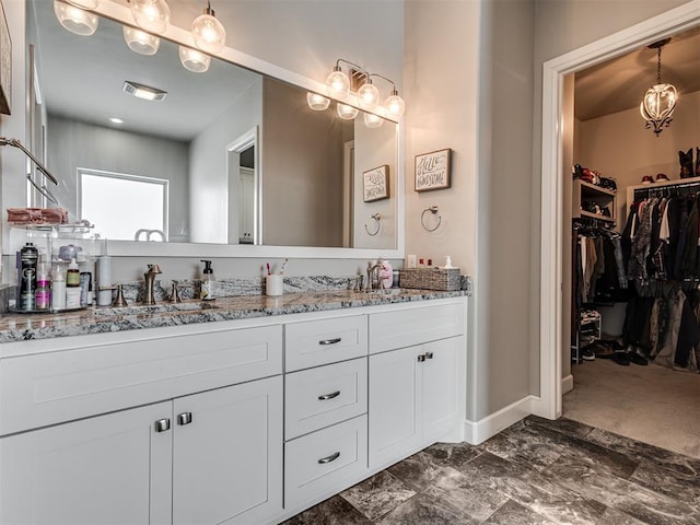 bathroom featuring vanity