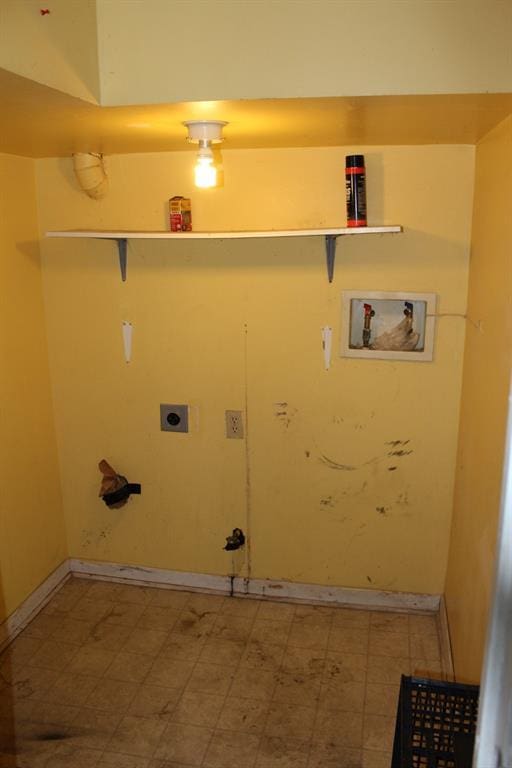 laundry room featuring hookup for an electric dryer and hookup for a washing machine