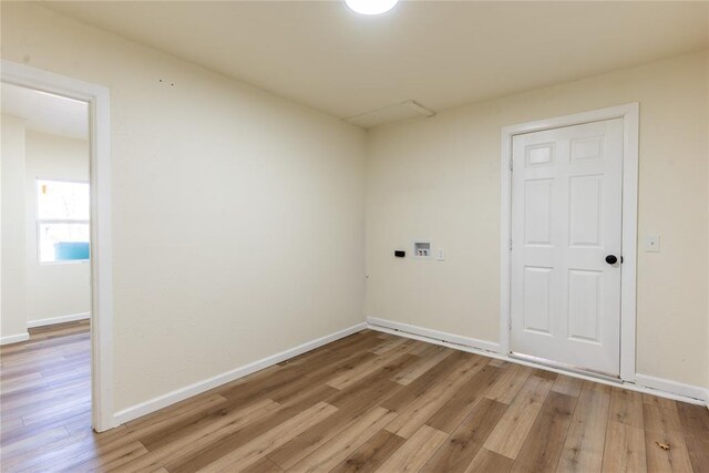 2916 SW 61st St, Oklahoma City, OK 73159 - spare room with baseboards and light wood finished floors