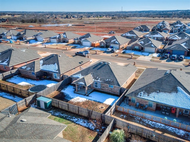 bird's eye view featuring a residential view