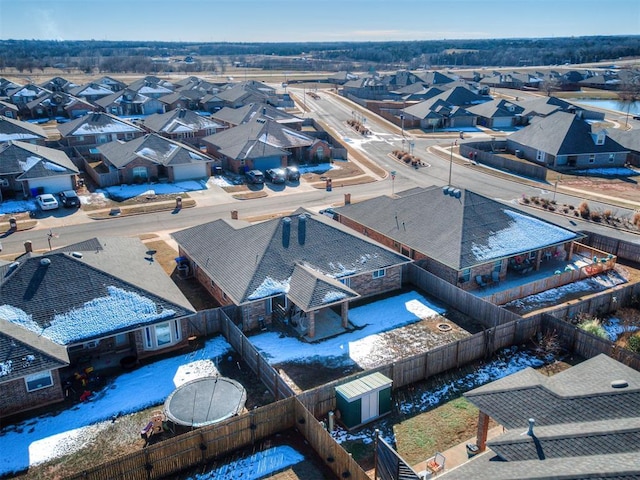 aerial view featuring a residential view