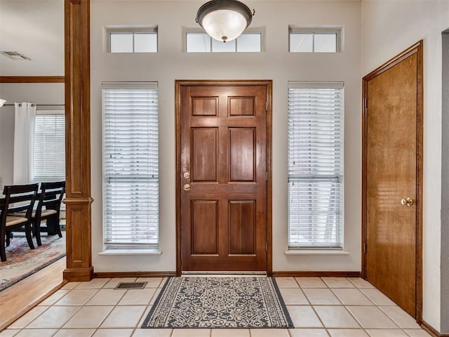 view of tiled entryway