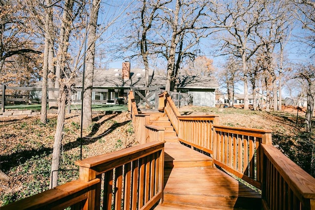 view of wooden deck