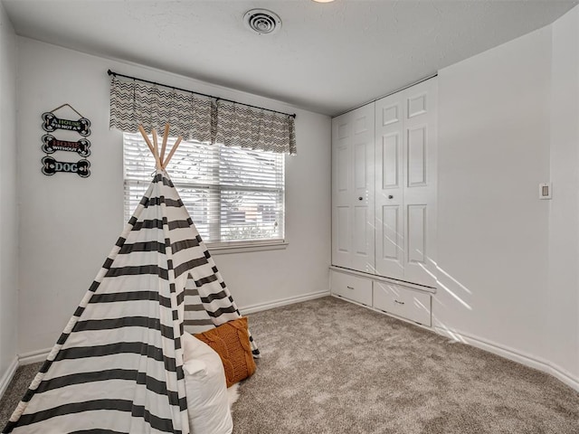 interior space with light colored carpet