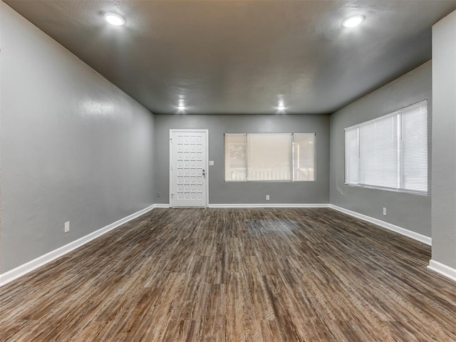 interior space featuring dark hardwood / wood-style flooring