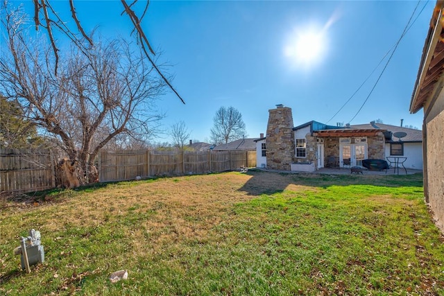 view of yard featuring a pergola and a patio