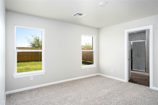 view of carpeted empty room