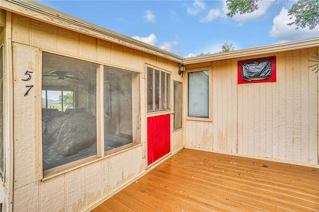 view of wooden deck