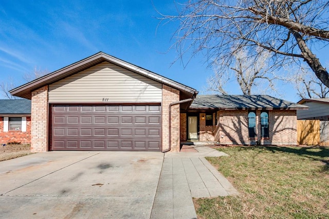 ranch-style house featuring a garage