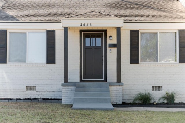 view of exterior entry