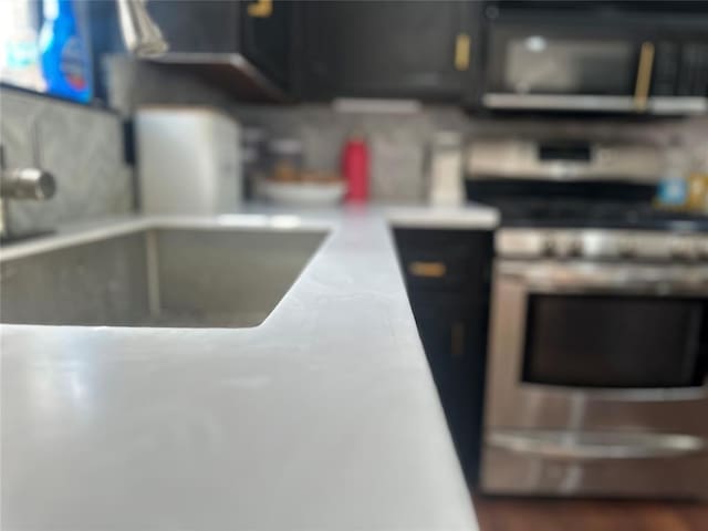 interior details with stove and sink