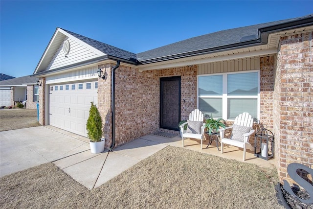 single story home with a garage