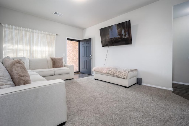 view of carpeted living room