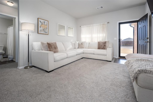 view of carpeted living room