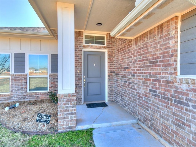 view of doorway to property