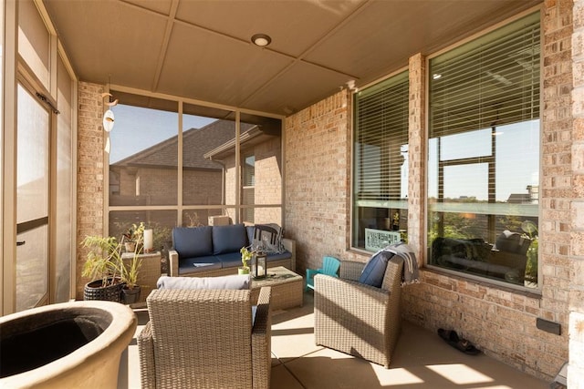 view of patio featuring an outdoor hangout area