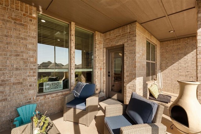14704 Ashore Dr, Oklahoma City, OK 73142 - view of patio featuring an outdoor living space