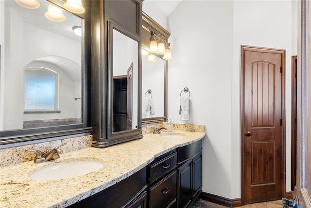 bathroom featuring vanity