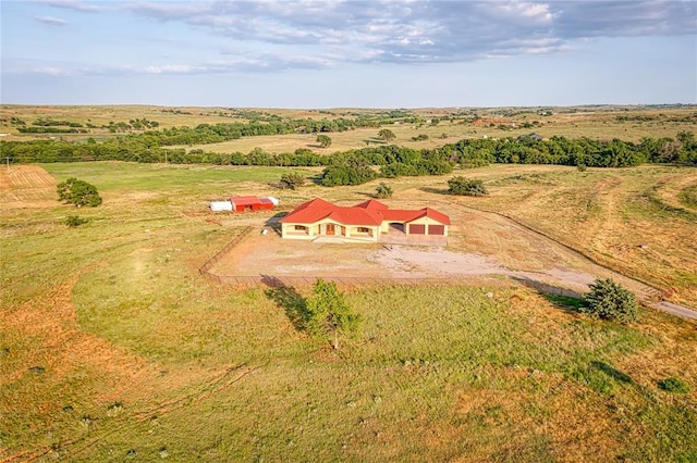 bird's eye view featuring a rural view