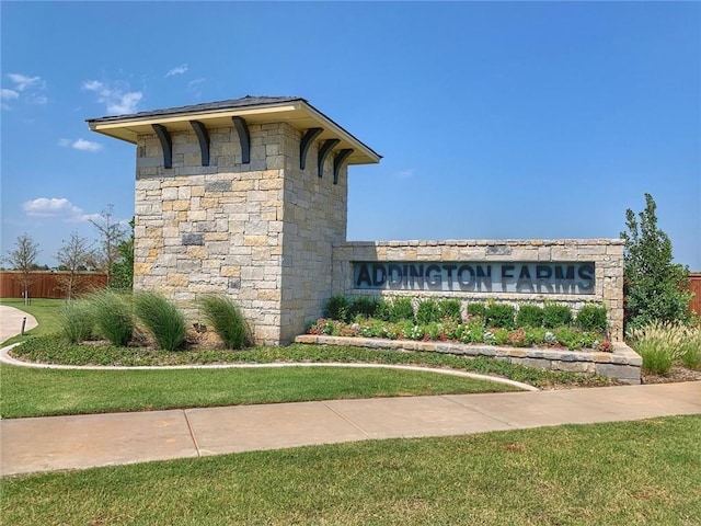 view of community sign