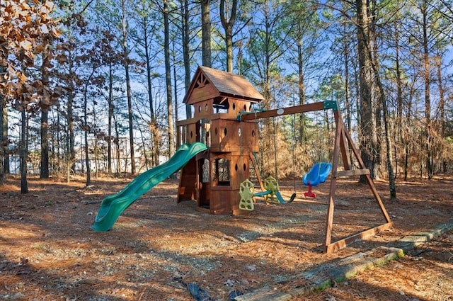 view of jungle gym