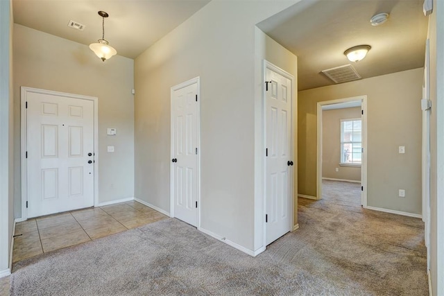 view of carpeted entryway