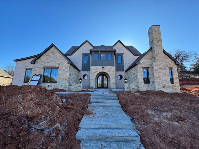 view of french country home