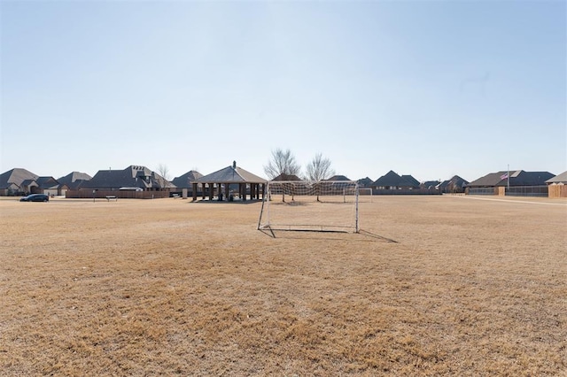 view of yard featuring a gazebo