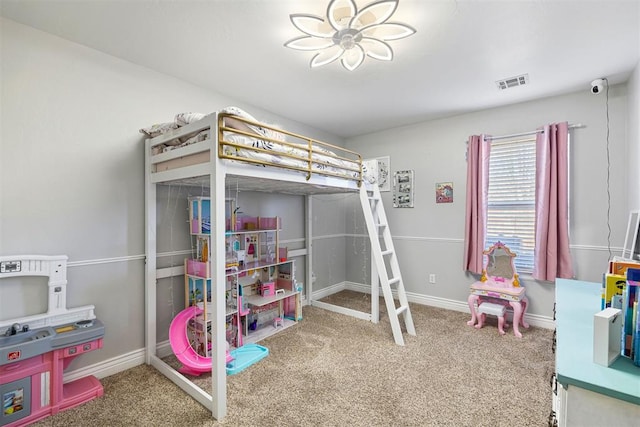 bedroom featuring carpet