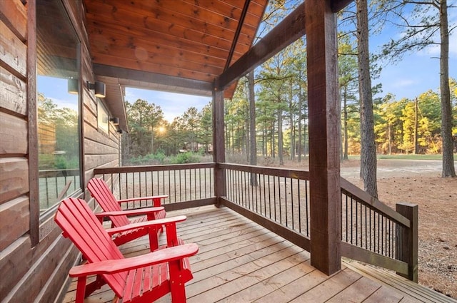 view of wooden terrace