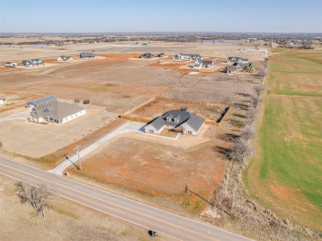 aerial view featuring a rural view