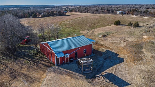 bird's eye view with a rural view