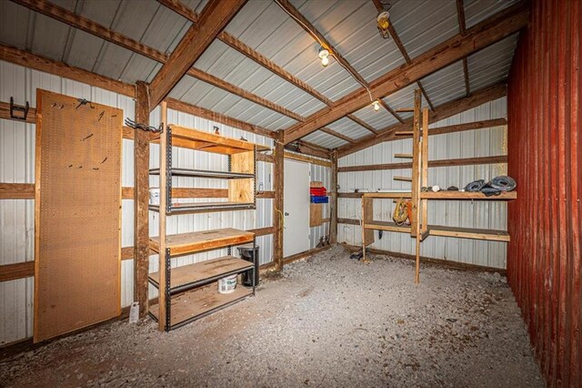 view of storage area