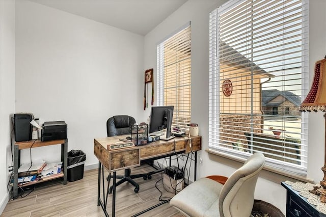 1305 Katelyn Ct, Yukon, OK 73099 - office area with wood finished floors and baseboards