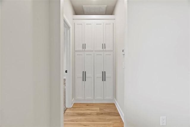 interior space featuring light hardwood / wood-style floors