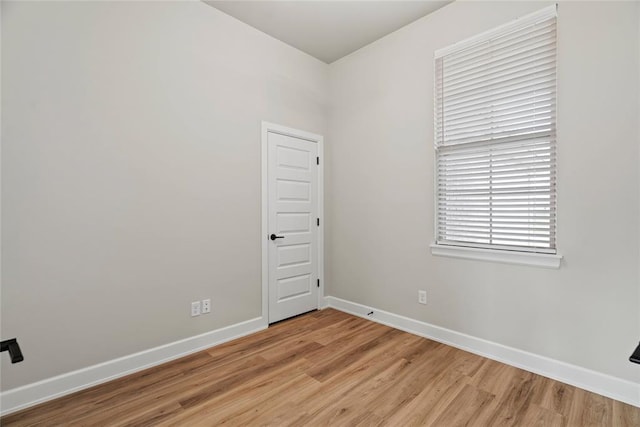 empty room featuring light hardwood / wood-style flooring