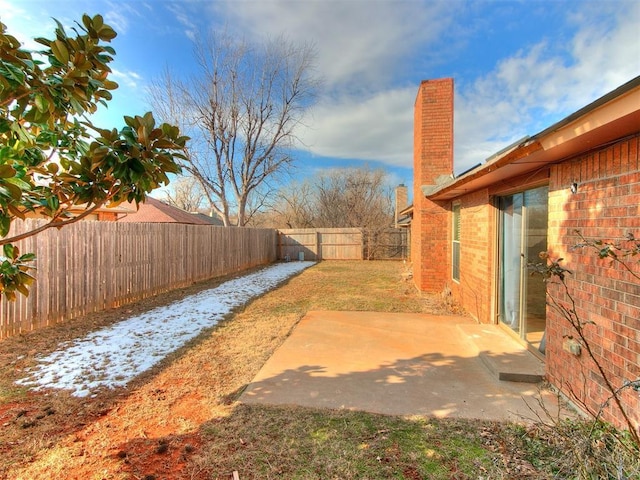 view of yard with a patio area