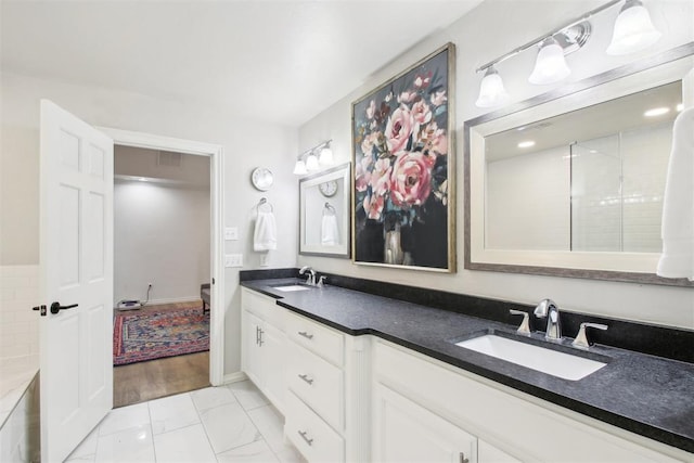 bathroom with vanity