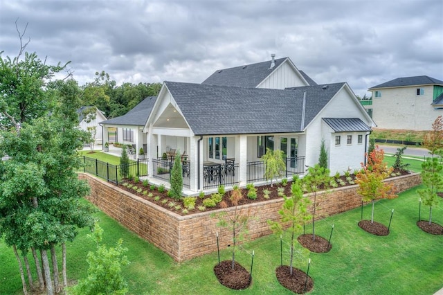2408 Lazio Way, Edmond, OK 73034 - rear view of house with a patio area and a shingled roof