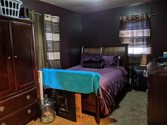 bedroom featuring carpet flooring