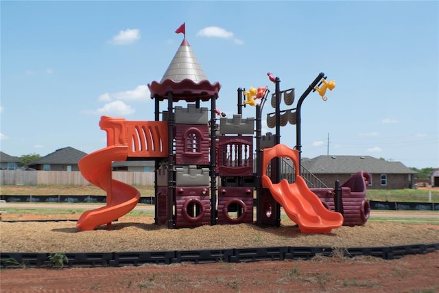 view of community jungle gym