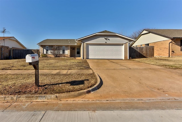 single story home featuring a garage