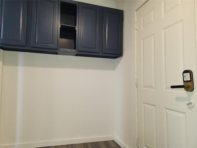 washroom featuring dark hardwood / wood-style floors