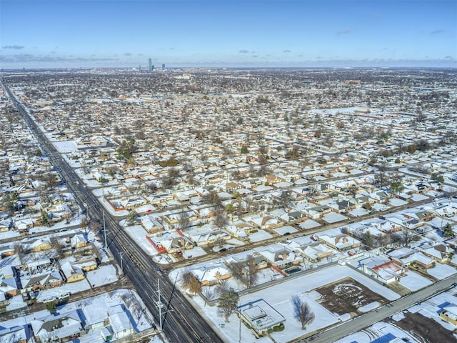 view of snowy aerial view