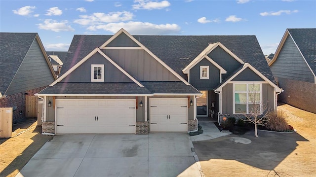 craftsman-style house featuring a garage