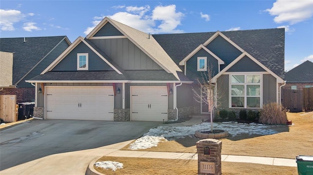 craftsman-style house featuring a garage