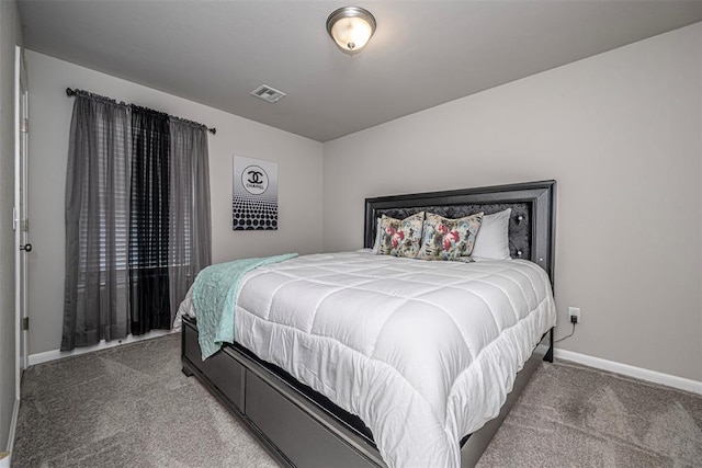 view of carpeted bedroom