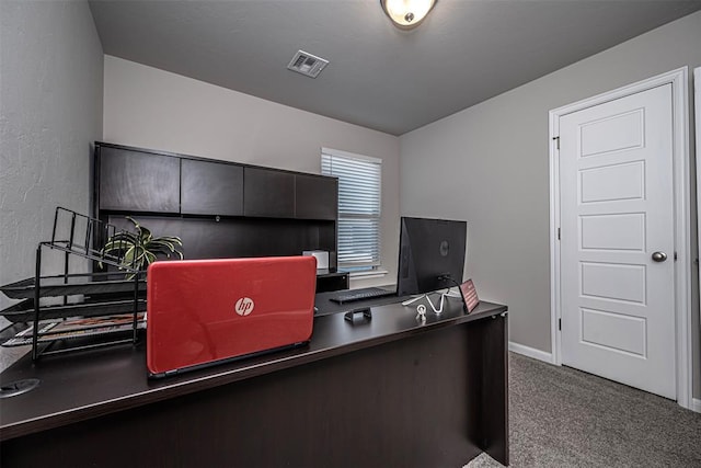 office area featuring carpet