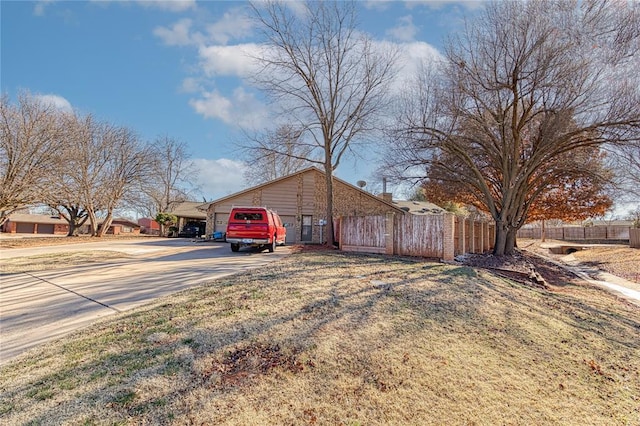 view of home's exterior with a garage