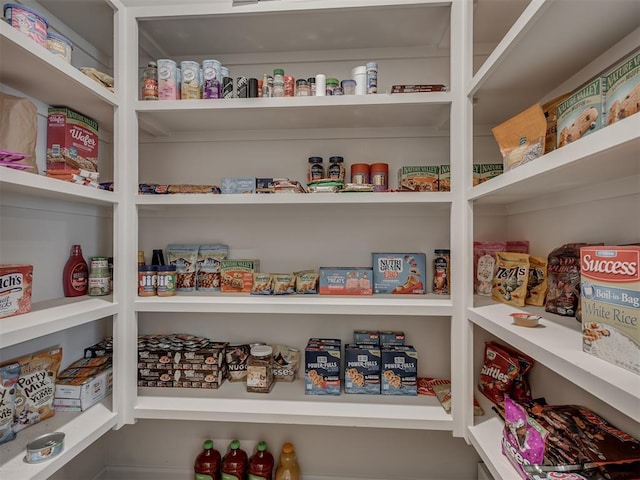 view of pantry